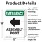 Signmission Assembly Point (Left Arrow) With Symbol, 12 in W x Rectangle, Aluminum OS-2PACK-EM-A-1218-V-10430 - alternate 5